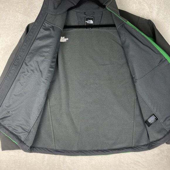 North Face Jacket Mens Large Green Gray Apex Fleece Lined Casual Outdoors Zip Up - Picture 5 of 11